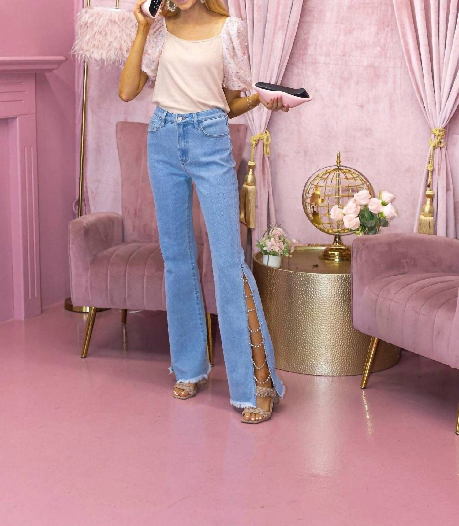 Southern Grace - Starla Crystal Detail Jeans