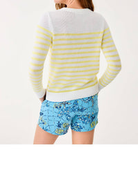 Lilly Pulitzer Kelsa Long Sleeve Sweater in resort white stay sunny - women's sweater - alternate view