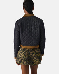 STEVE MADDEN Agatha Denim Jacket in dark indigo - women's jacket - detail view