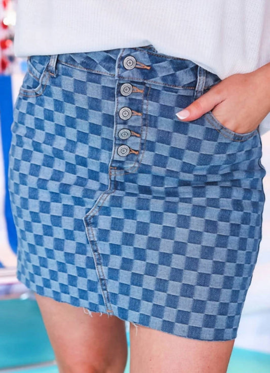 Jess Lea - Becca Checkered Denim Skirt