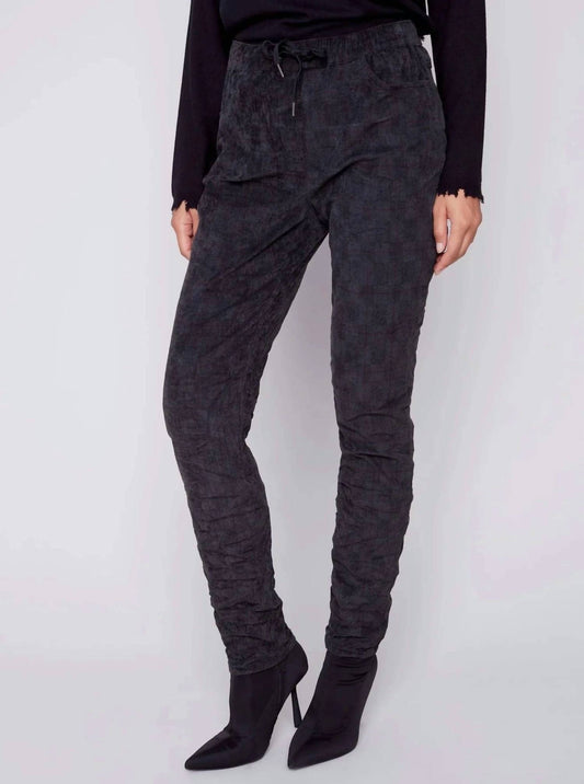 Charlie B - Women's Corduroy Printed Jogger