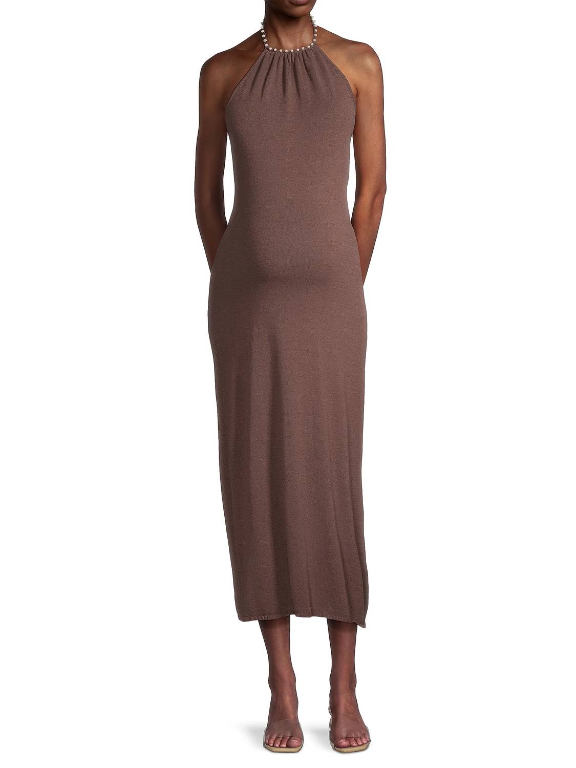 Emilia George - Emmi Halter Midi Maternity Dress