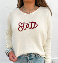 Pearls & Camo - Varsity State Game Day Sweater