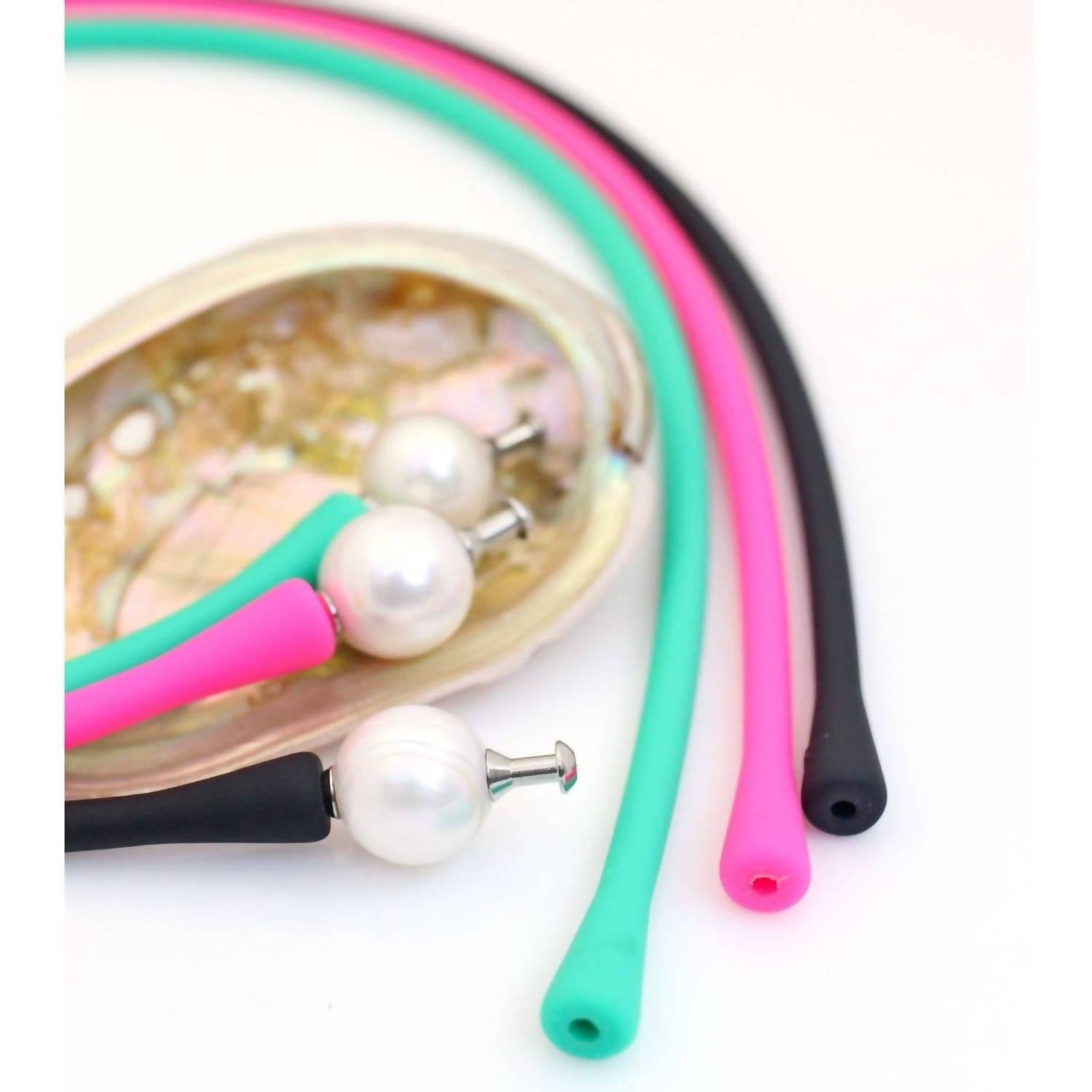 Woman Shops World - Women's Janis The Pearl Silicone & Freshwater Pearl Necklace