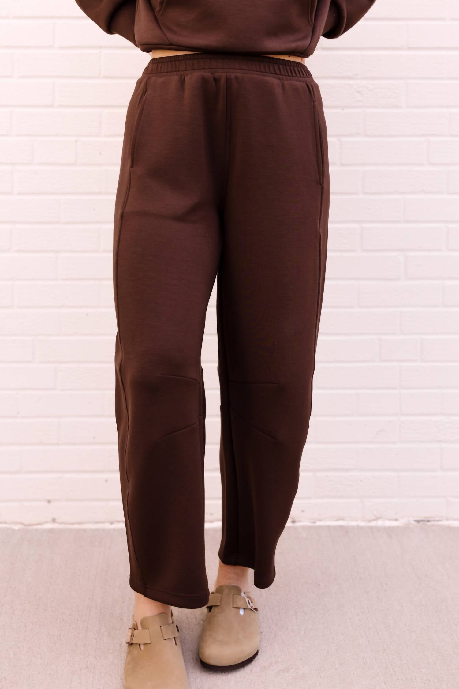 Thread & Supply Lenore Pants in coffee bean - women's pants - detail view