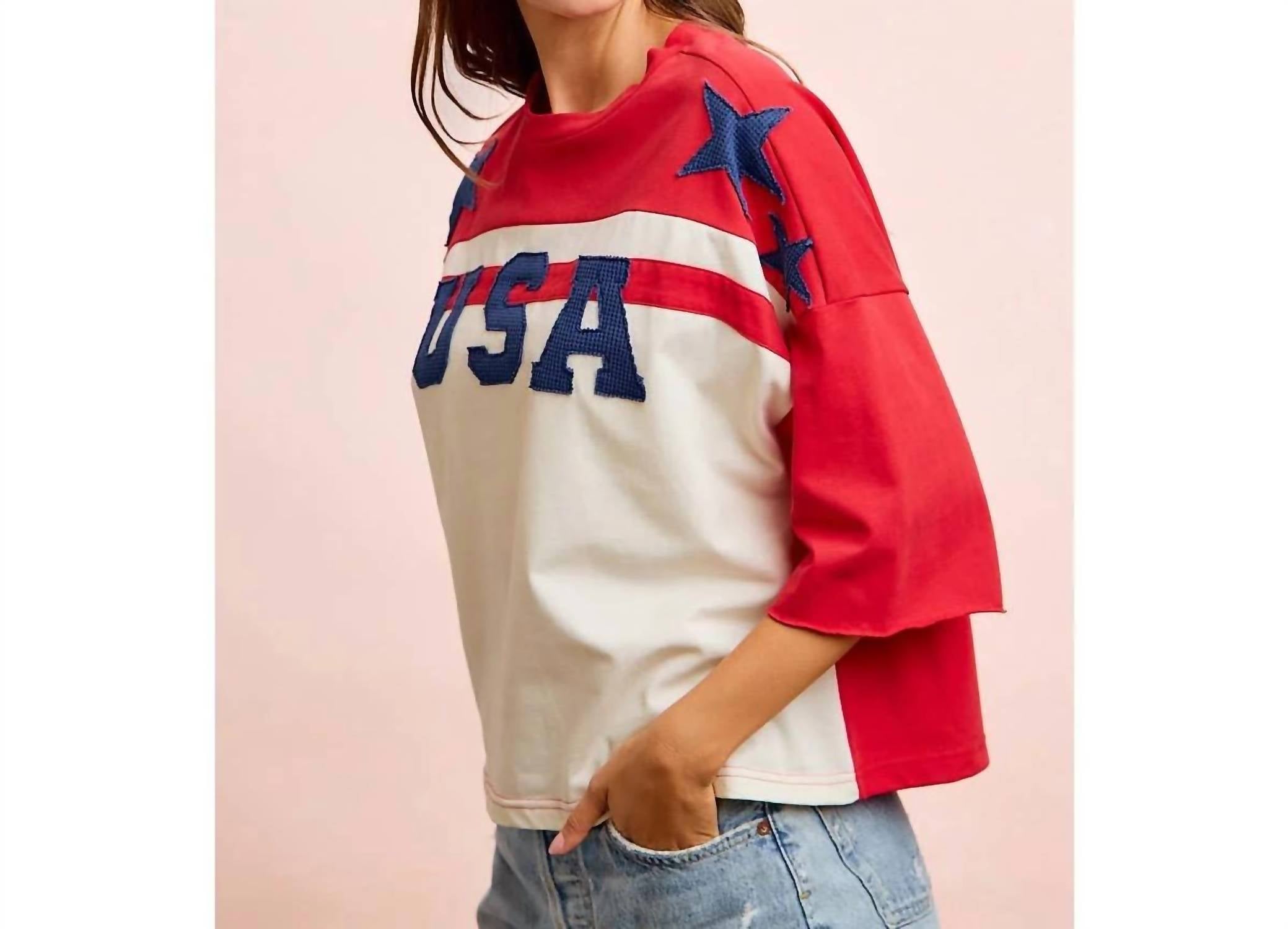 Bibi - Usa Patchwork Top
