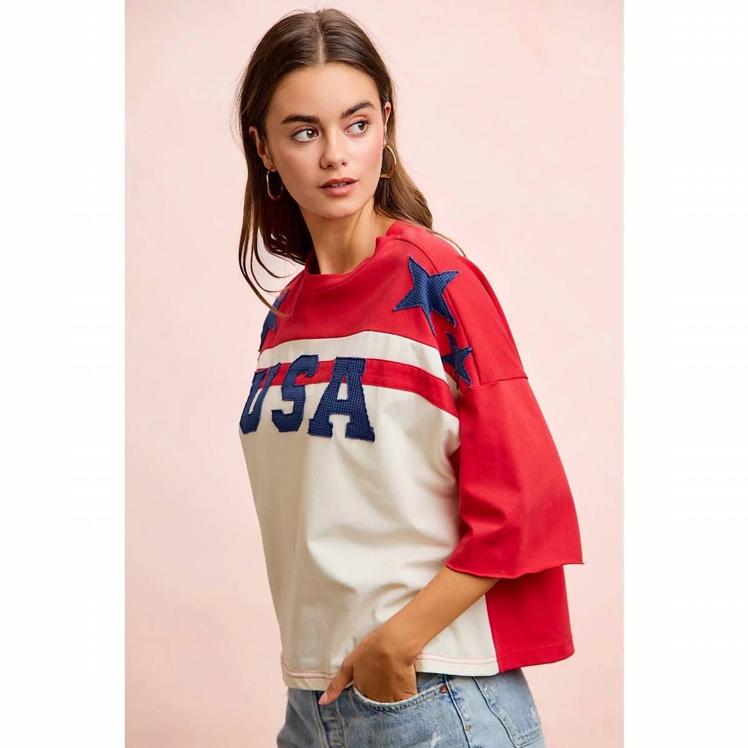 Bibi - Usa Patchwork Top