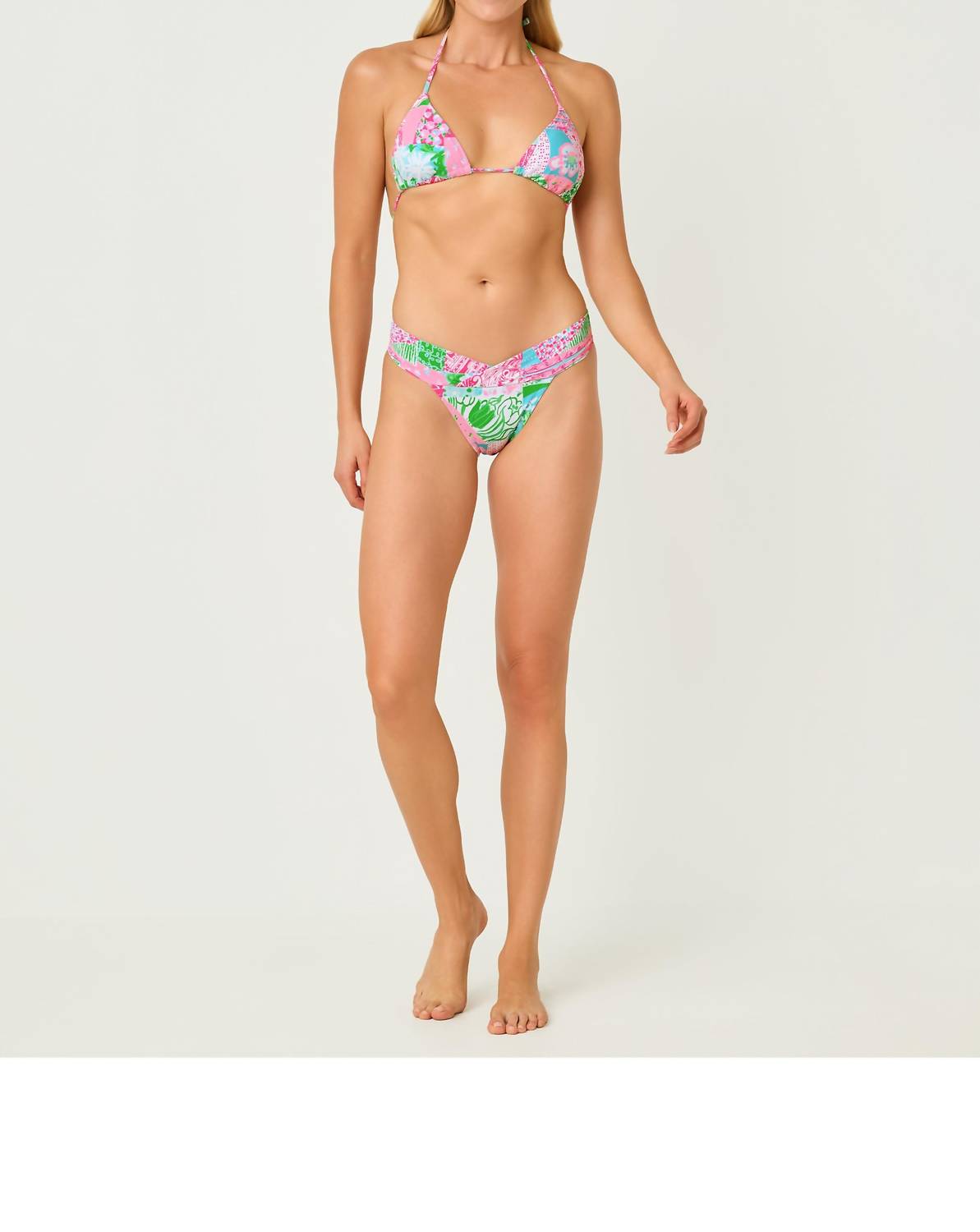 Lilly Pulitzer Trey Bikini Bottom in multi crazy quilt - women's swimwear - view 4