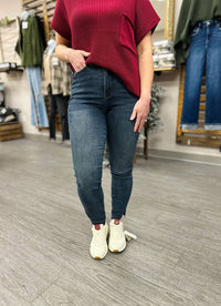 Judy Blue - High Rise Tummy Control Step Hem Skinny Jeans