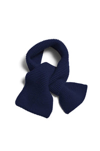 DEMYLEE New York Women's Cadfan Mini Scarf in navy wool - women's scarf
