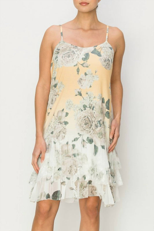 Origami - Tiana Floral Lace Trim Slip Dress