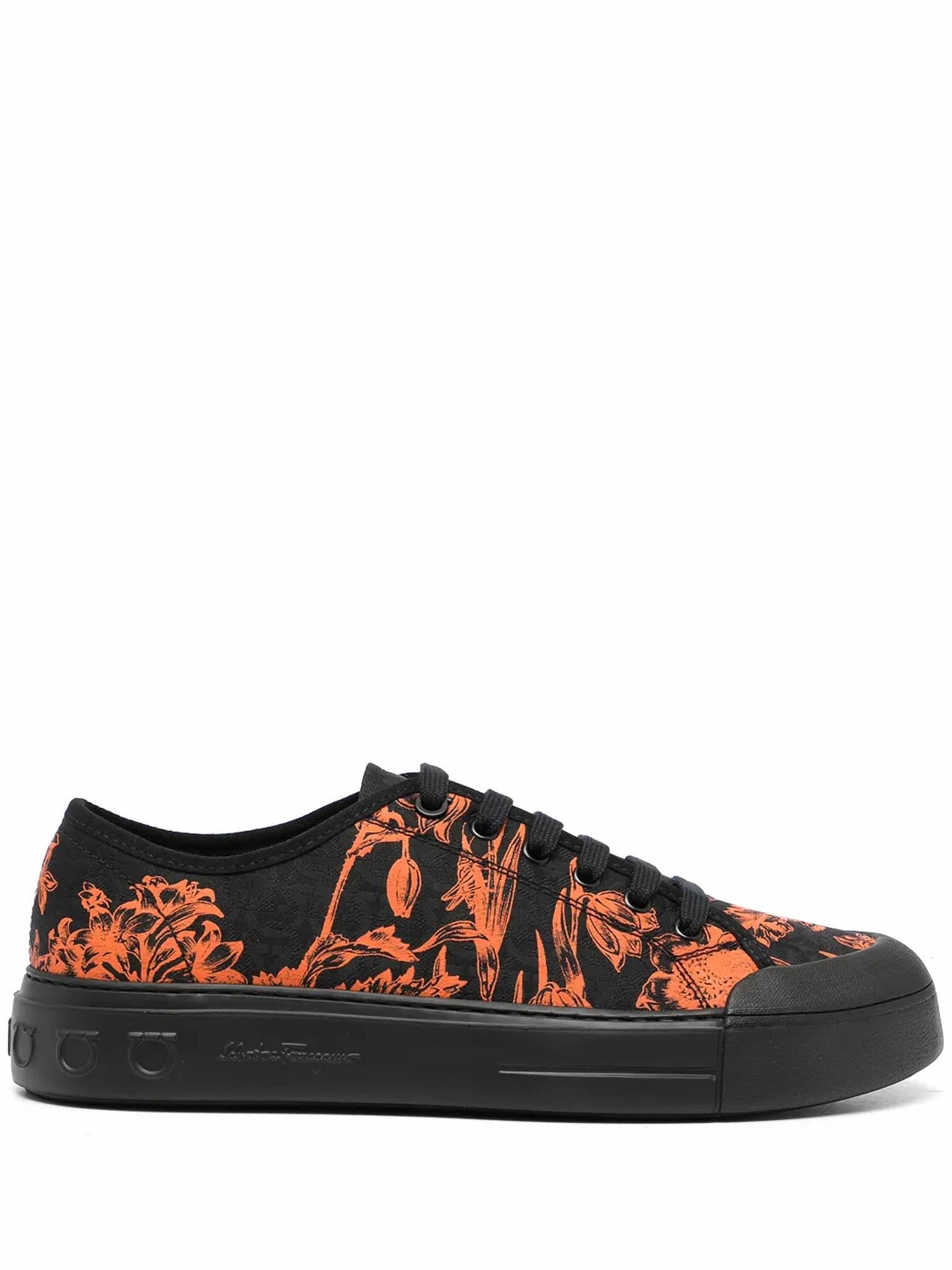 Salvatore Ferragamo - Men's Pattern-print Low-top Lace-up Sneakers