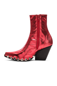 Jeffrey Campbell Women's Walton St Booties in red metallic silver - women's shoe - view 4