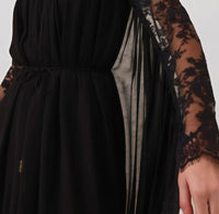 Relvoux - Women's Clea Semi Sheer Lace Midi Dress