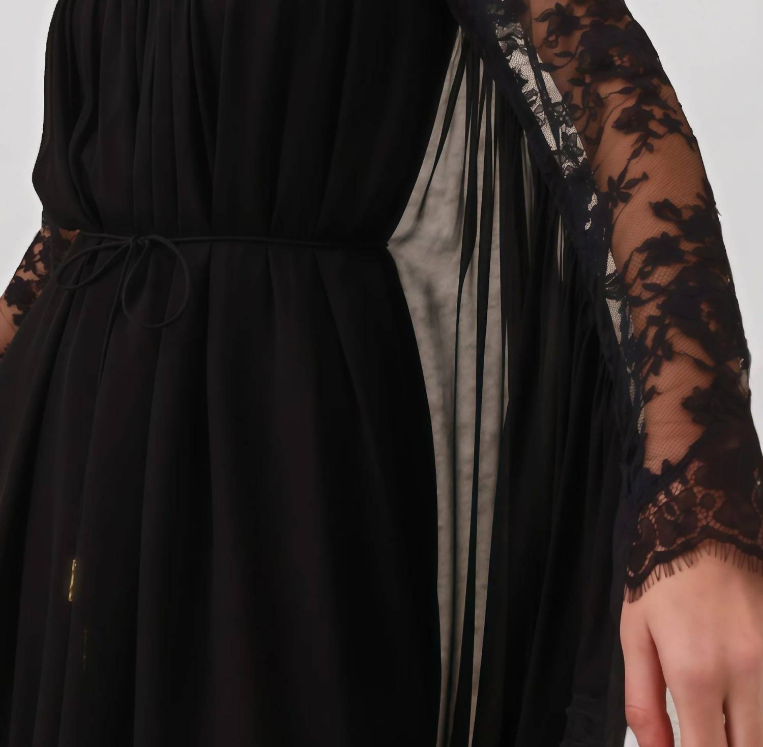 Relvoux - Women's Clea Semi Sheer Lace Midi Dress