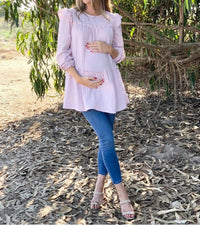 Liv Maternity - Ruffle Muslin Tunic