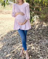 Liv Maternity - Ruffle Muslin Tunic