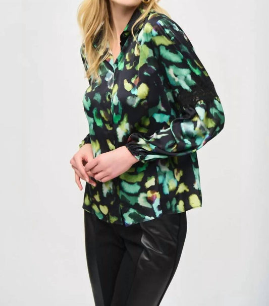 Joseph Ribkoff - Abstract Print Button-down Blouse