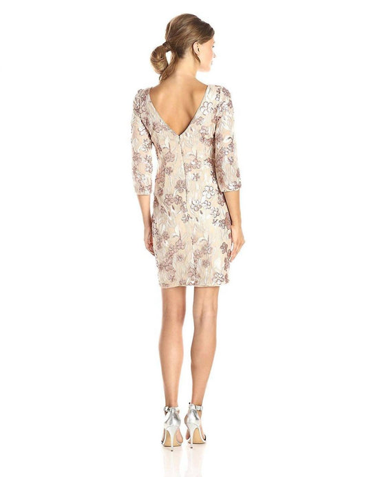 Aidan Mattox - Embroidered Sequin Dress