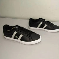 LACOSTE Women's Grad Vulc 120 Casual Flat Round Toe Low-rise Sneakers in black white - women's sneaker - detail view