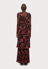Amur - Fluer Deep V Pleated Gown