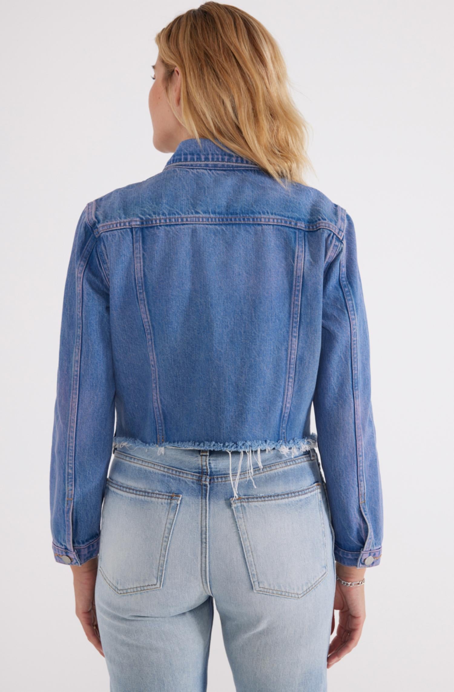 Etica - Lennox Sunset Cliff Cropped Denim Jacket