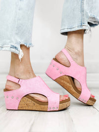Corkys Footwear - Women's Canvas Carley Wedge Sandals