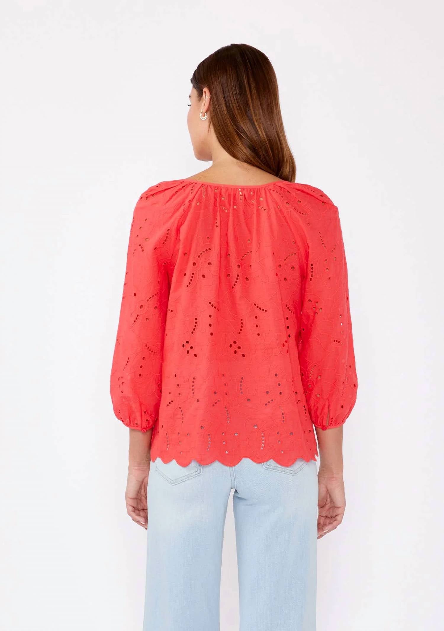 Lovestitch - Denise Floral Detail Raglan Sleeve Top