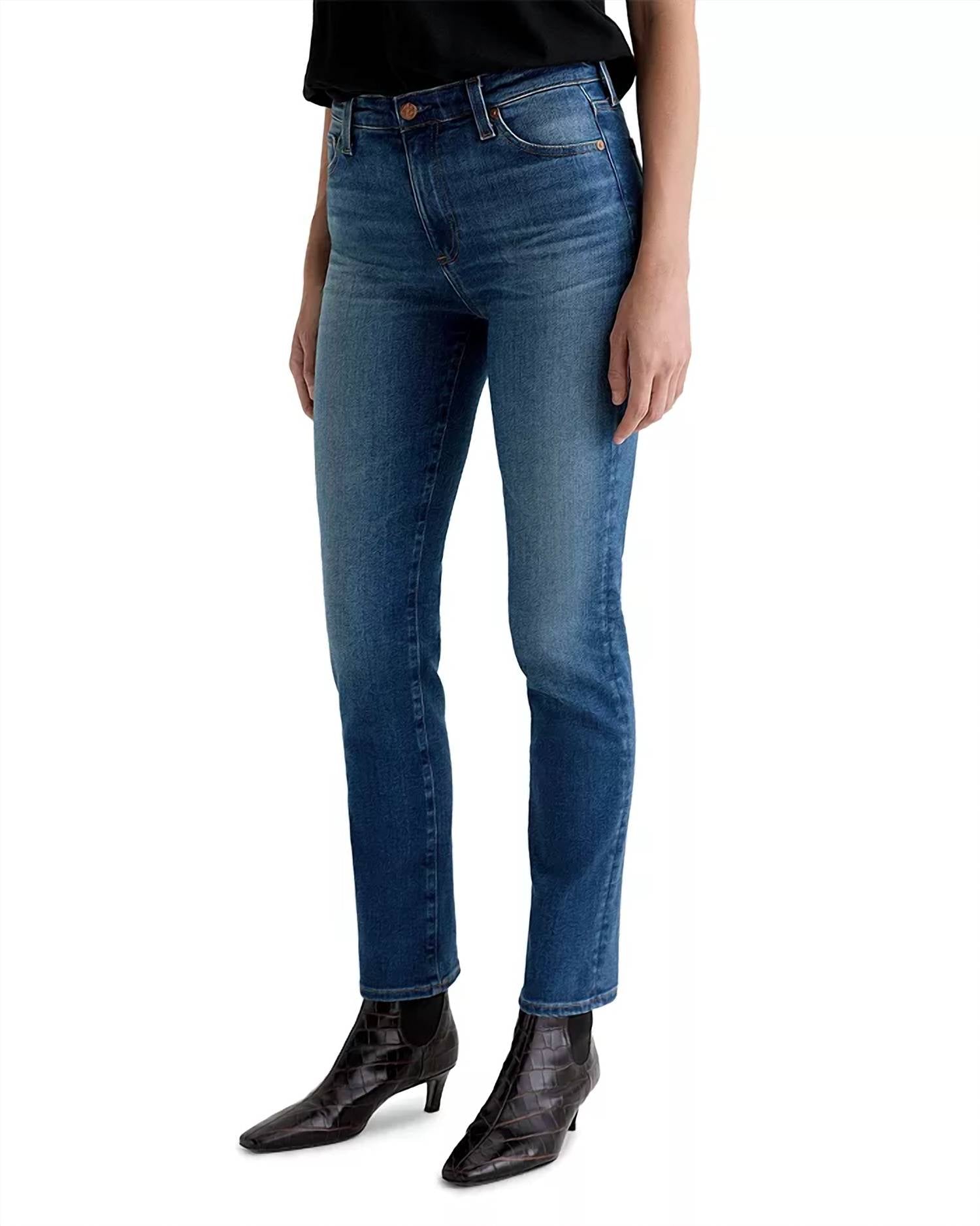 Ag Jeans - Mari Mid Rise Slim Straight Leg Jeans