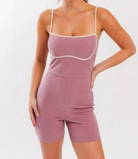 Le Lis - Contrast Binding Rib Romper