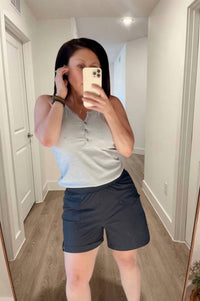 Mono B - Women's Relaxed Fit Black Active Shorts