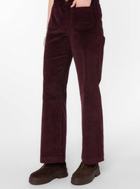 Velvet Heart Becker High Rise Flare Pant in deep plum - women's pants - alternate view
