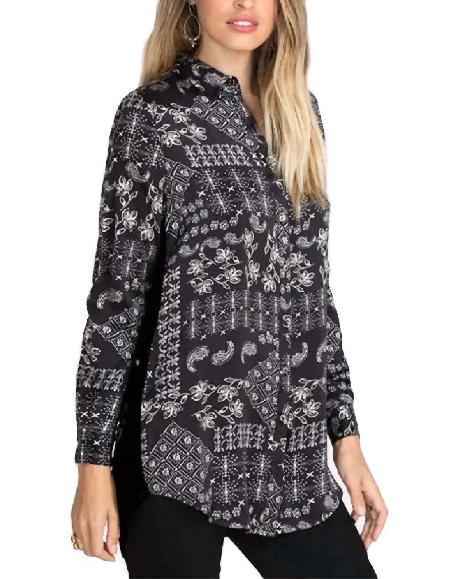 Johnny Was - Cordelia Velvet Embroidered Bach Shirt