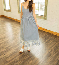Jodifl - MARGARET SHELL EMBROIDERED GINGHAM MIDI DRESS