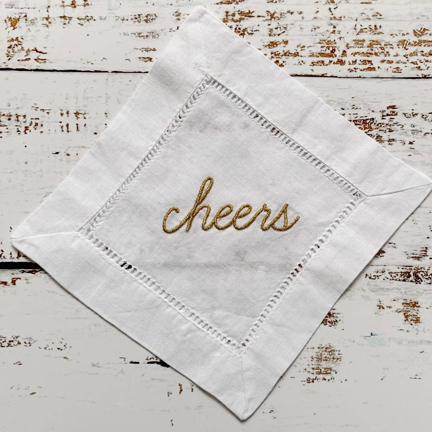 Dot & Army - Cheers Cocktail Napkins Coasters