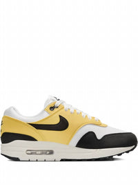NIKE Women's Air Max 1 '87 Textile Sneakers in saturn gold summit white sail black - women's sneaker - detail view