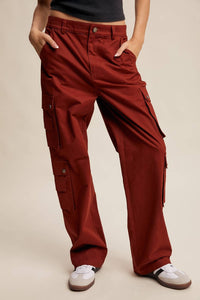 Listicle - Multi Pocket Wide Leg Cargo Pant
