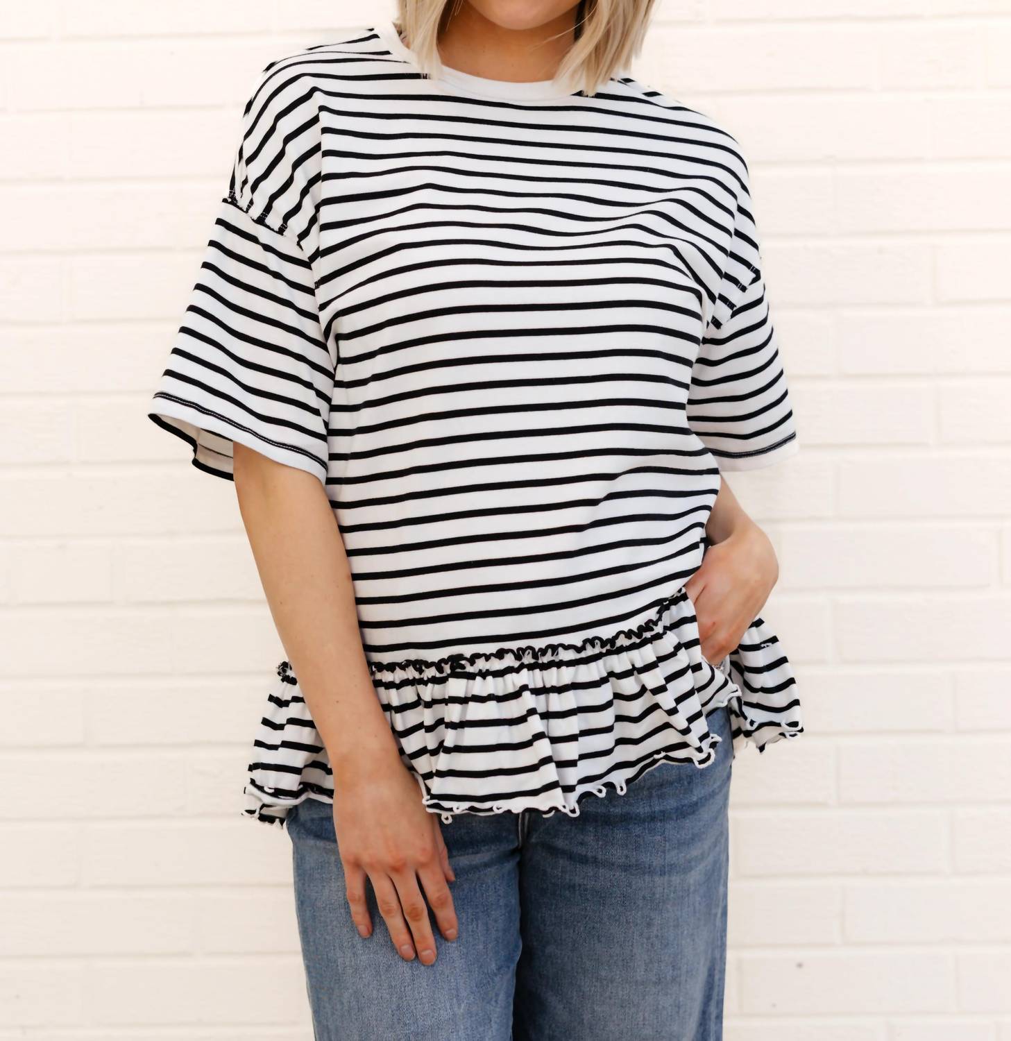 Free People - We The Free Why Yes Striped Tee