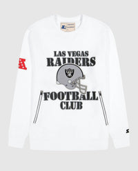 Starter - Men's Las Vegas Raiders Crew Neck Sweatshirt With Zip Pockets