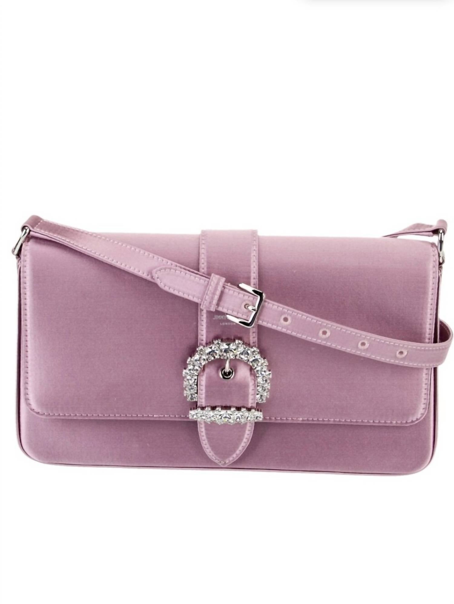 Jimmy Choo - Women's Cheri Crystal Embellished Satin Shoulder Bag