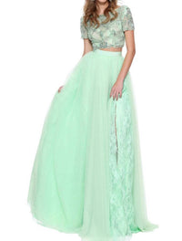Sherri Hill - Beaded Tulle Lace Prom Dress