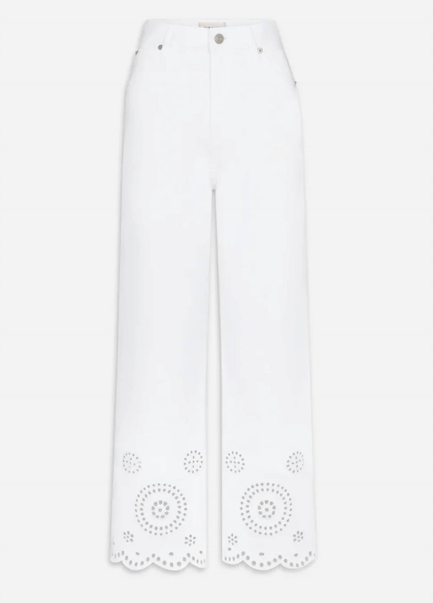 Frame - The Eyelet Wide Flare Pant