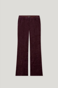 LUISA CERANO Flare Corduroy Trousers in burgundy - women's pants - view 5