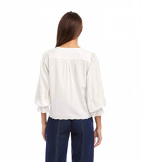 Karen Kane - Embroidered Button-Front Top