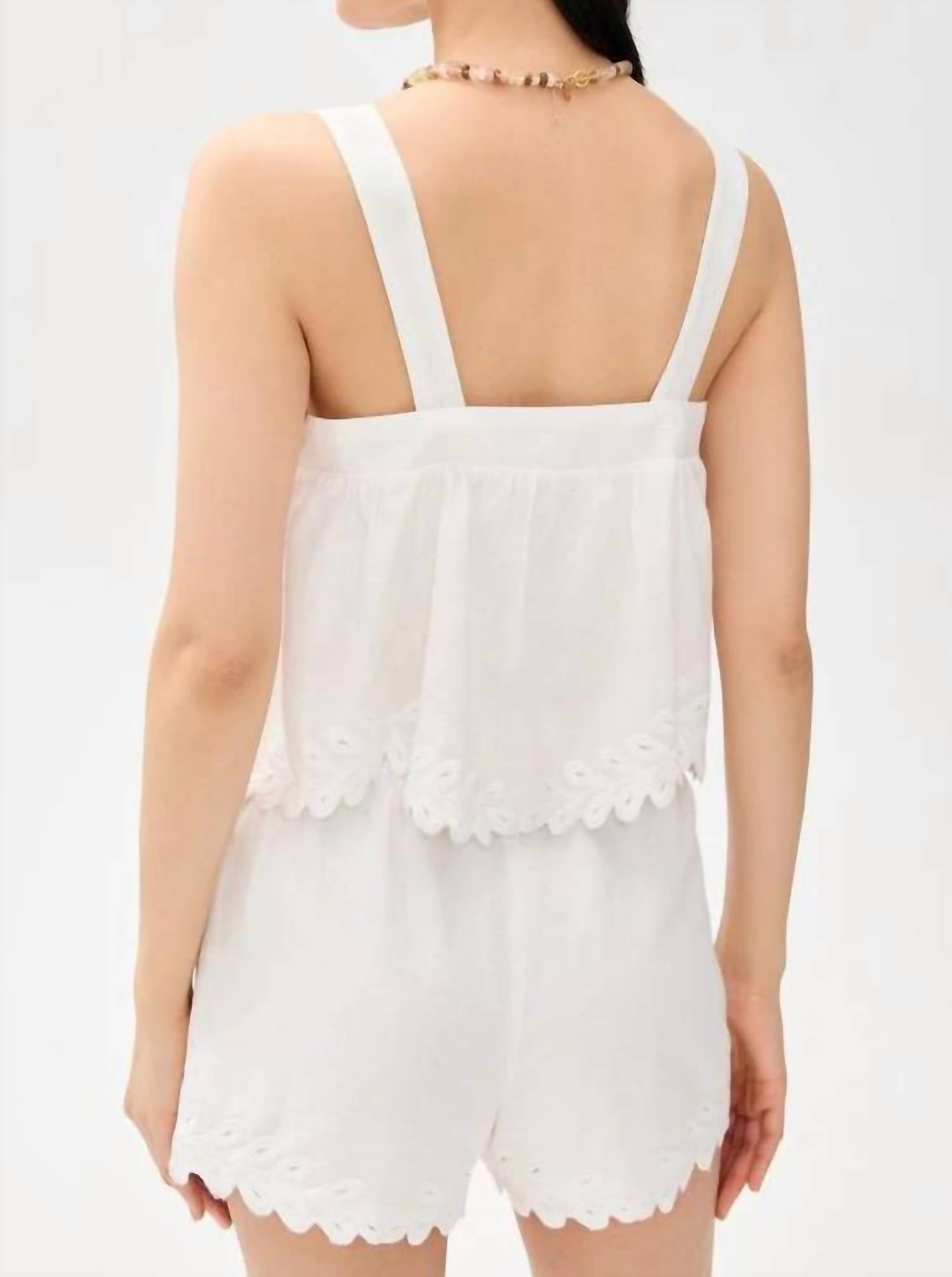 Z Supply Annecy Tank Top in white 1 - women's tank top - detail view