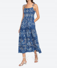 Sea - Embroidery Sleeveless A-line Dress