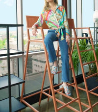 Mucho Gusto - Ocean Patchwork Blouse
