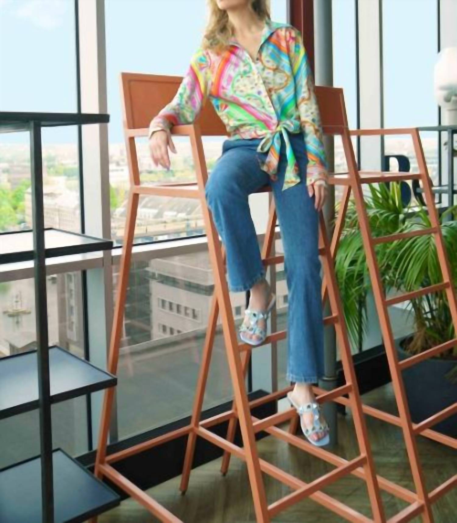 Mucho Gusto - Ocean Patchwork Blouse