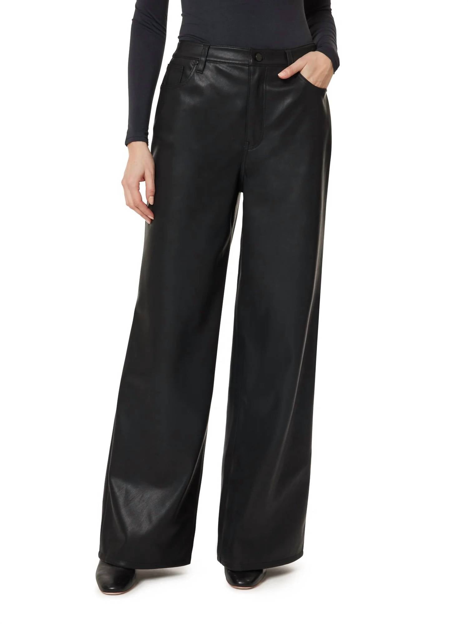 Habitual - Faux Leather Wide Leg Pants