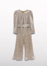 Abel & Lula Girl's Knit Jumpsuit in bronze - kids' item